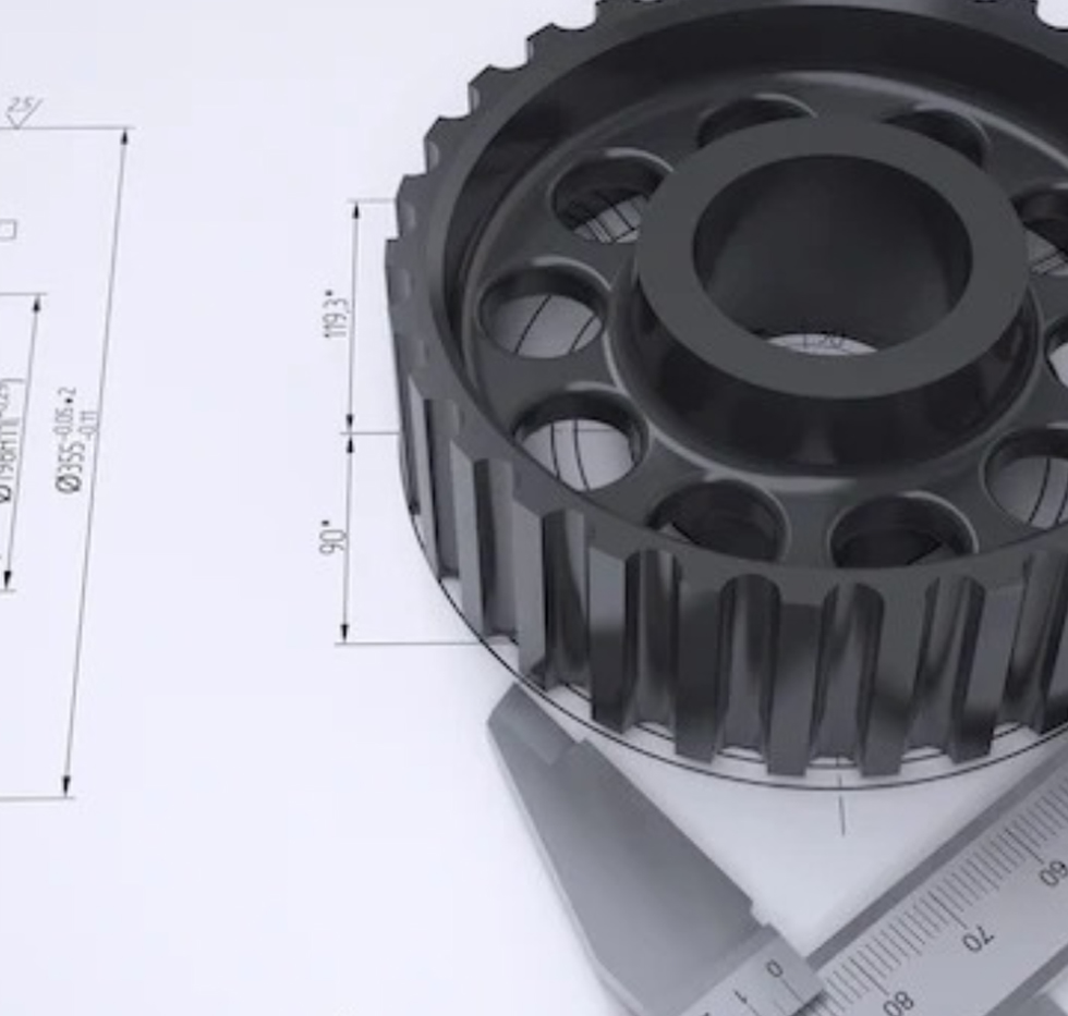Inspecci&oacute;n de control de calidad de precisi&oacute;n de componentes de moldes de pl&aacute;stico para autom&oacute;viles.